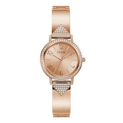 GUESS Tri Luxe Collection Analog Rose Gold Dial Women Watch-GW0474L3
