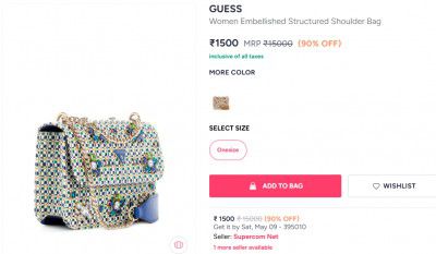 GUESS Women Embellished Structured Shoulder Bag