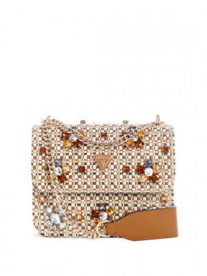GUESS Women Textured Structured Sling Bag
