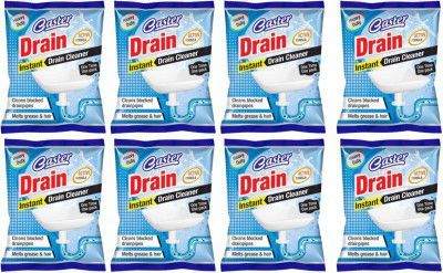 gujjuCaster-Instant Drainage Block Remover Drain Cleaner Drainer Powder (50gm, Pack) (8)