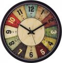 Gulabi Art Analog 28 cm X 28 cm Wall Clock  (Multicolor, With Glass, Standard)...