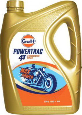 Gulf POWERTRAC 4T SAE 15W-50 Full-Synthetic Engine Oil (2.5 L, Pack of 1)