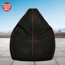 Gunj Large Tear Drop Bean Bag Cover (Without Beans)  (Black)...