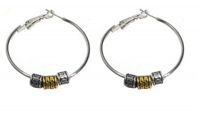 Gurjari jewellers Stylish Hoop Earing with Coin Oxidiszed Beads