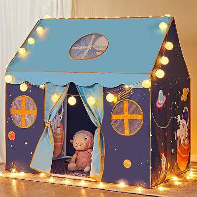 Gurukrupa International®, Children Boy Girls Portable Castle Playhouse | Medium Size Light Weight Kids Play Tent House for 3-13 Year Old Kids Girls and Boys (Universe House)