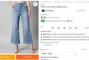 GUTI  Women Flared High Rise Blue Jeans...