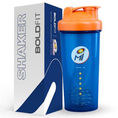 Mumbai Indians (MI) Official Merchandise Gym Shaker for Protein Shake Leakproof Shaker Bottles
