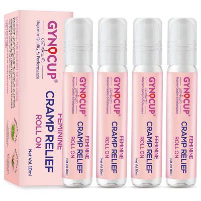 GynoCup Feminine Cramp Relief Roll On All in One (Periods, Lower Back Pain & Body Pain)(Pack of 4)