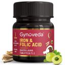 Gynoveda Women 14+ Iron Folic Acid Ayurvedic Blood Builder for Hemoglobin lost in Periods. Amla Yasthimadhu Giloy give Calcium Vitamin C B9 B12 help in Anemia Fertility Pregnancy....