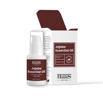 Habibs Pure Jojoba Carrier Oil - 100% Organic, Cold-Pressed for Balanced Skin