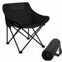HACER Carbon Steel Camping Chair Foldable with Backrest (Black)...
