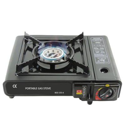 Hacer Portable Camping Gas Stove Cooking Gas burner with Carrying Case for Outdoor Camping Hiking Trekking - (Pack of 1, Black, 34 x 26 x 7.5 cm)