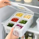 hago Fridge Storage Boxes Freezer Storage Containers, Container for Kitchen Storage Set, Storage in Kitchen, Vegetable Storage, Draining Crisper Refrigerator Food Box (1)...