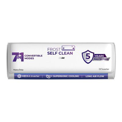 [Extra Rs 3250 OFF] Haier 1.5 Ton 5 Star HEXA Inverter Split AC (HSU18EP-TXW5BN-INV)