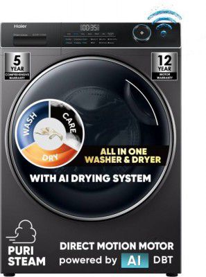[Extra Rs 18000 Off] Haier 10.5 Washer with In-built Heater Grey  (HWD105-B14959S8U1)