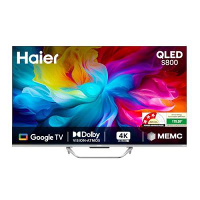 Haier 139 cm (55) S800 Series 4K Ultra HD Smart QLED Google TV 55S800QT-P (Grey)