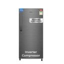 Haier 190L 5 Star Direct Cool Single Door Refrigerator | Inverter Compressor | Toughened Glass Shelves (HED-205DSA-P, Dazzle Steel)...