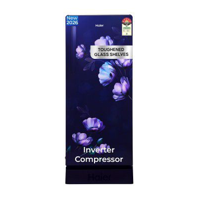 Haier 190L Direct Cool Single Door 5 Star with Inverter Compressor, (HED-205TMIBA-P, Marine Ivy, 2026 Model)