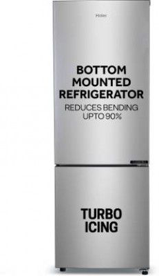 Haier 237 L Frost Free Double Door 3 Star Refrigerator  (Moon Silver, HEB-243GS-P)