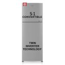 Haier 240 L 3 Star 5 In 1 Convertible Frost Free Double Door Refrigerator (HEF-253GS-P)...