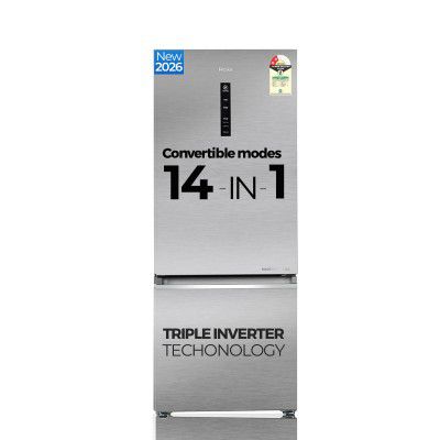Haier 325 L 2 Star Frost Free Bottom Mount Double Door Refrigerator | Digital Display Panel (HEB-332DSA-P)