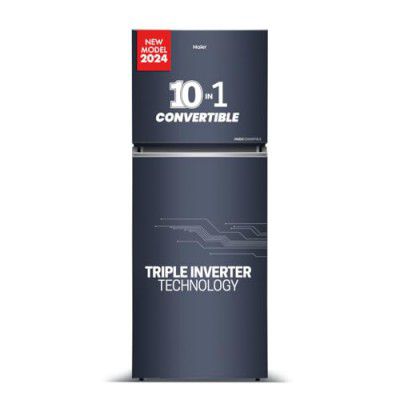 [Extra Rs 4000 Off] Haier 358L, 3 Star, Convertible 10-in-1, Frost Free Double Door Refrigerator (HEF-363MB-P, Graphite Black)