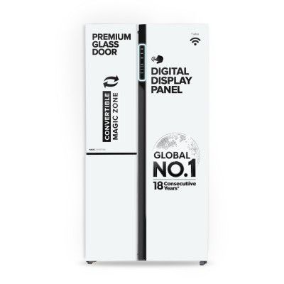 Haier 598 L 3 Star Frost Free Expert Inverter Smart Sense AI enabled 3-Door Side by Side Refrigerator (HRT-683PWGU1)