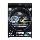 Haier 8 Kg Frontload with 525 Super drum 5 Star rating (HWM80-IM12929EBK)...