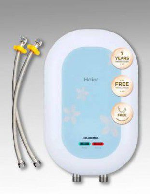 Haier EI3V-C1(W)-P 3 L Instant Water Geyser | with Free Pipes and Free Installation  (White)