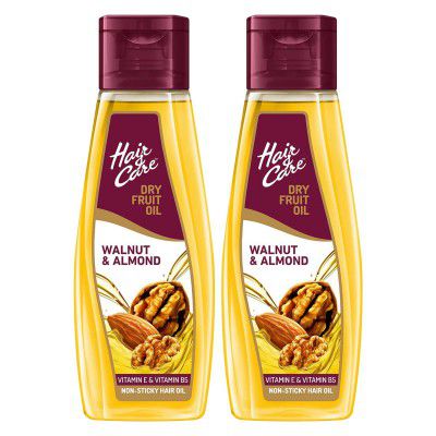 Hair & Care Dry Fruit Oil with Walnuts, Almonds & Vitamin E| Reduce Haifall |Stronger & Silkier Hair | 500 ml (Pack of 2)