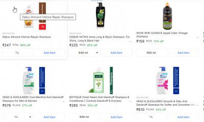 Flipkart Grocery : Hair Care Product Upto 72% Off