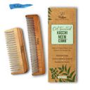 halder Premium Neem Wood Hair Kangi - Soaked In 17 Herbs, Neem & Sesame Oil For Multi-Actions - Detangling, Frizz Control & Shine,Suited For All Hair Types (Pack of 2)...