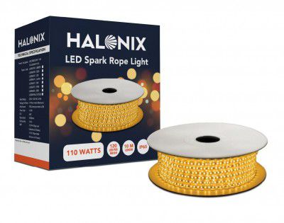 Halonix 10 Meter (33 Feet) Yellow Rope Light | Plug-n-Play | Waterproof | 1200 Bright LEDs