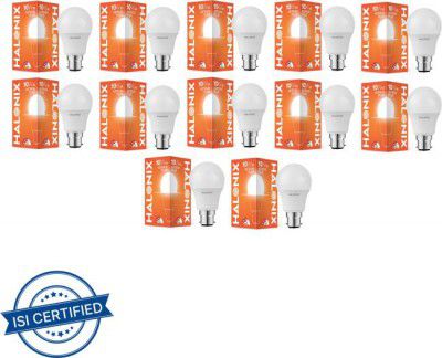 HALONIX 10 W Round B22 LED Bulb  (White, Pack of 12)