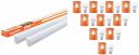 Halonix 10 Watt B22 LED Cool Day Light Bulb, Pack of 10, White & 20W Led batten tubelight (Pack of 2, cool day white)...
