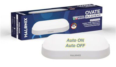 Halonix 10W Motion Sensor Bulkhead | Auto On- Auto Off Light (Cool White)