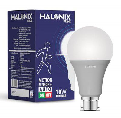 Halonix 10W Radar motion sensor Led Bulb, Auto on-Auto off, Pack of 1, White
