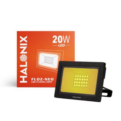 Halonix 10W Solaris Led Outdoor Yellow Flood Light Waterproof - IP66 Led Lights with 120° Wide Beam | Halogen Light, Focus Light