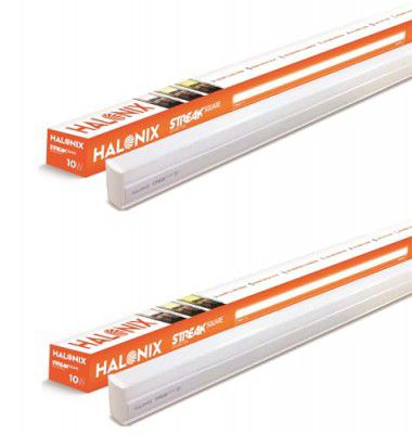 Halonix 10W White 2 ft tubelight Streak square led batten Pack of 2 | led tube light for home | Bright & Energy Efficient Tubelight for Home |