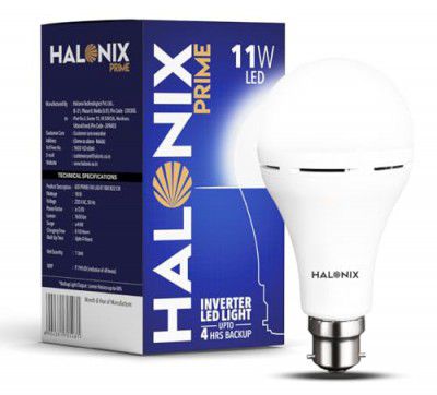 Halonix 11W Emergency Inverter Bulb | Backup : Upto 4hrs | Rechargeable Emergency light