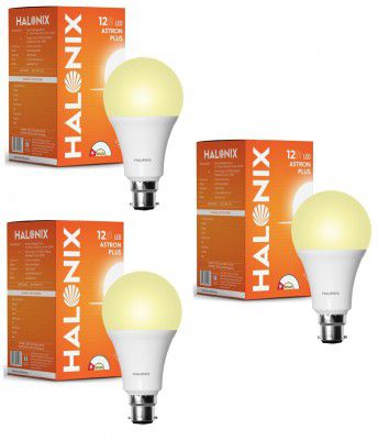 Halonix 12W LED Light Bulb | Yellow (3000K) | Pack of 2
