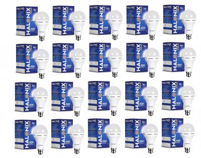 Halonix 14W B22D Led Emergency Bulb | Rechargeable Emergency Bulb Pack Of 20
