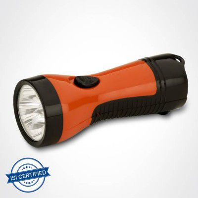 HALONIX 1W Sheen led Torch (Red, 16 cm, Rechargeable)