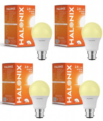 Halonix 2.9W LED Light Bulb | Yellow (3000K) | Pack of 4