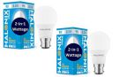 Halonix 2-in-1 Dimmable 9W,0.5W Multi Wattage Adjustable Light Led Bulb (Pack of 2), All Rounder led Bulb Base B22D...