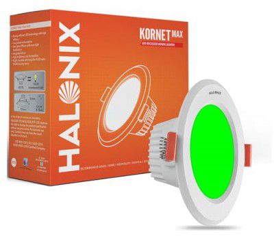 Halonix 5.5W Green Kornet Junction box led downlighter | Cut out- 3 inch, Dia- 4.13, Height- 1.96 inch | | Downlighter for Home, Shop and Office, Green.