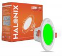 Halonix 5.5W Green Kornet Junction box led downlighter | Cut out- 3 inch, Dia- 4.13, Height- 1.96 inch | | Downlighter for Home, Shop and Office, Green....