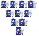 Halonix 8.5W Rechargeable Emergency Inverter LED Bulb | 1 Year Warranty (Pack of 10, White)...