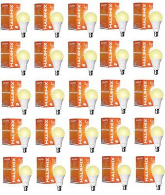 Halonix 9W B22 LED Yellow Led Bulb, Pack of 25