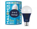 Halonix All Rounder Base B22D 15W,8W,0.5W Multi Wattage Adjustable Light Led Bulb (Pack Of 1, White & Yellow)...